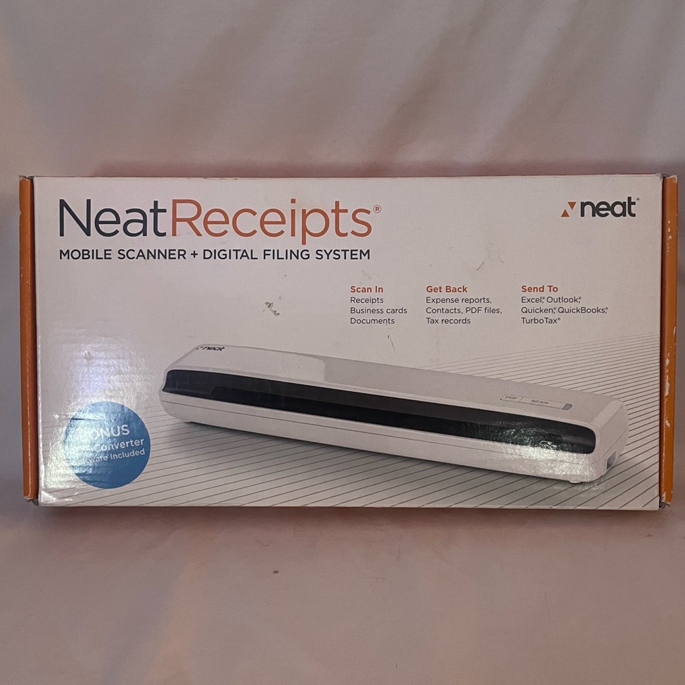 Neat Receipts Mobile Scanner & Digital Filing System NM-1000 Good Condition